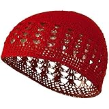 Cotton Kufi Cap - Red OSFM