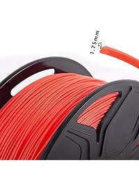 TIANSE PLA+ Filamento de impresora 3D, precisión dimensional +   0.001 in, 2.2 lbs de radio, 0.069 in, rojo