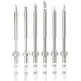 6PCS TS100 Soldering Tips Kit with Threaded Insert Adapter, Compatible with TS100|TS101|/PinecilV2|pine64 Soldering Iron- Inc