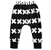 Little Boys Short Sleeve Letters Print T-Shirt and Cross Pants Outfit