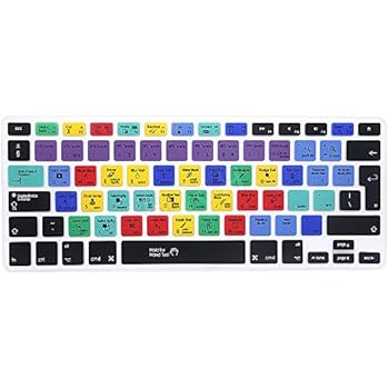 HRH Adobe Photoshop Shortcuts EU Keyboard Skin Hot Keys PS Keyboard Cover for for MacBook Air 13 and MacBook Pro 13 15 17(with or w/out Retina,Not Fit 2016 Macbook Pro 13 15 with/without Touch Bar)