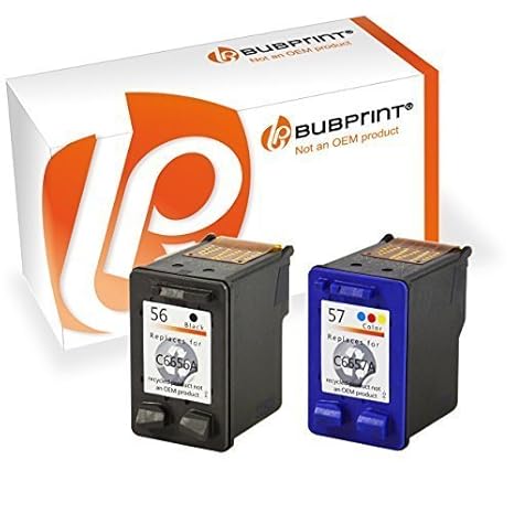 Bubprint kompatible Druckerpatronen als Ersatz für HP 56 57 für Deskjet 5150 5550 5650 Officejet 4215 5510 Photosmart 7260 76