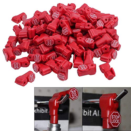 Cedmon 50 Pack 6mm Red Retail Shop Security Display Hook Anti Sweep Theft Stop Lock