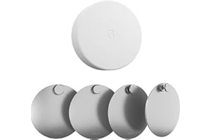 Teccle Wall Mount for Nest Temperature Sensor 2nd Gen / 1st gen 4 Pack- No Hole Needed - Stainless Steel Bracket Plate for Google Nest Temperature Sensor - Mount to Any Smooth and Dry Surface