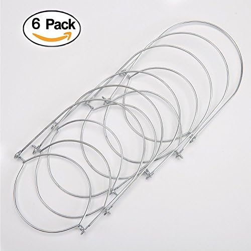 Bornran 6 Pack Mason Jar Handles (Handle-Ease)-Stainless Steel Wire Hanger for Regular Mouth Mason Jar, Ball Pint Jar, Canning Jars(6, Handle-Silver)