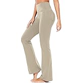 baleaf Womens Cotton Flare Yoga Pants High Waisted Bootcut Bell Bottom Leggings Dressy Work Office Trousers