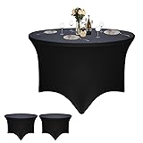 2 Pack Black 72-Inch Diameter x 30-Inch High Round