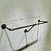 FURVOKIA Industrial Retro Wall Mounted Pipe Shelf Bathroom Hanging Towel Rack,Black Metal Bedroom Clothing Rod Garment Rack,Display Stand (One Pipe Shelves, Black, 24