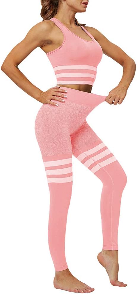 Women Sports Active Wear Gym Yoga Fitness Workout Clothes Legging Set Jogging Suits for Training Womens Sport Bra Pants