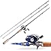 Sougayilang 2-piece Baitcasting Fishing Rod with Fishing Reel Combos Left/right