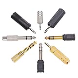 eBoot 8 Pieces Instrument Adapter, Headphone Adapter Gold Stereo Adapter 6.35 mm to 3.5 mm, 3.5 mm to 2.5 mm Audio Mic Plug Adapter