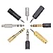 eBoot 8 Pieces Instrument Adapter, Headphone Adapter Gold Stereo Adapter 6.35 mm to 3.5 mm, 3.5 mm to 2.5 mm Audio Mic Plug Adapter