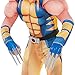Costumes USA Wolverine Muscle Costume for Boys, Size Small, Includes a Padded Jumpsuit, a Mask and Plastic Claws Yellow