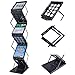 Yescom Portable Pop Up 6 Pocket Literature Rack Stand with Carrying Bag Black