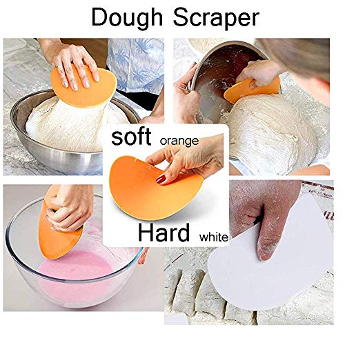 image for Thriller9 Thrille9 Dough Bowl Scraper Kit Multipurpose Curved Flat Edg