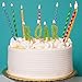 Roar Birthday Cake Topper Letters with Thin Printed Candles and Holders (28 Pack)