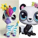 Littlest Pet Shop Special Edition 2 Pack - Lei Yang Panda #4022 and Zinnia Gardner Zebra #3846