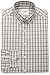 Ben Sherman Men's Skinny Fit Check Stripe Button Down Collar Dress Shirt, Rust/Tan/Grey, 16