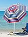 RIO Beach 6-foot UPF 50+ Tilt Beach Umbrella with Wind Vent