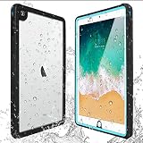 AICase iPad 9.7 inch 2017/2018 Waterproof Case, Water Resistant IP68 360 Degree All Round Protective Ultra Slim Thin Dust/Snow Proof with Lanyard for New iPad 9.7 2017/2018 (Grass Blue)