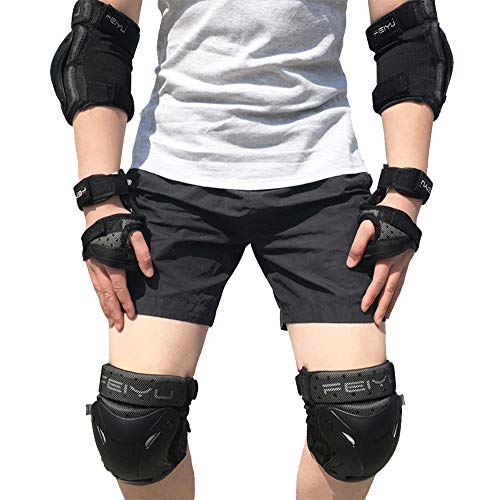 Vinqliq Durable Children Kids Cycling Roller Skating Protective Gear Knee Elbow Wrist Support Protective Pads Guards Set for Skateboard and Other Extreme Sports Equipment (Pink XXS)