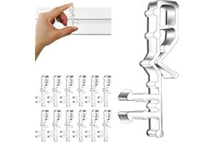 Hidden Channel Valance Clips - 24Pcs Clear Plastic Blind Retainer Clips for Valances