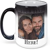Personalized Color Changing Magic 15oz Ceramic Coffee Mug with Custom Photo, Text, Logo or Design, DYE, Taza para Cafe Personalizadas con Fotos, Mother's Day Gift, Great Gifts for Men, Women, Picture