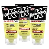 King of Shaves Fresh SuperGel for Sensitive Skin, Citrus Fragrance, 5 oz Bott...