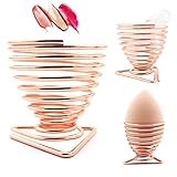 Sunmore Beauty Makeup Sponge Blender Holder, Makeup Sponges Stand,Gilded Gold Plate Sponge Support,Anti-microbial Breathable Makeup Sponge Drying Stand Storage,Makeup Organizer - One Piece