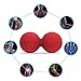 5BILLION FITNESS Peanut Massage Ball-Double Lacrosse Ball & Mobility Ball for Physical Therapy - Deep Tissue Massage Tool for Myofascial Release, Muscle Relaxer, Acupoint Massage (red)