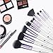 L COSMETIC(TM) Makeup Brushes Set Professional 10 Pcs Eyeshadow Lip Concealer Powder Brushes Kit Cosmetics Brush Set with Travel or Home Use ( Purple+Silver)