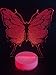 3D Optical Illusion Led Night 7 Colors Changing Desk Lamp Butterfly By AZALCO
