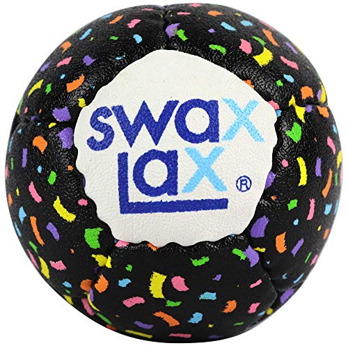 SWAX LAX Lacrosse Training Ball (Confetti) Same Size and Weight as Regulation Lacrosse Ball but Soft - No Rebounds, No Bounce Practice Ball