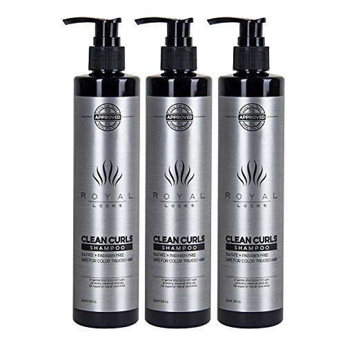 Curly Hair Shampoo (pack of 3) by Royal Locks Clean Curls is Sulfate and Paraben Free . Gentle and hydrating for curly , dry , damaged , grey , permed , or fine hair. â€¦