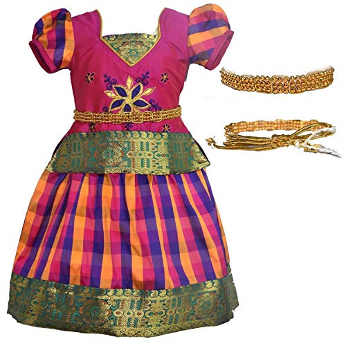 pattu lehenga for girls