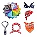 12pcs Bandanas Novelty Double Sided Print Paisley Cowboy Bandana Party Favor Scarf Headband Handkerchiefs and 24pcs Cow Balloons