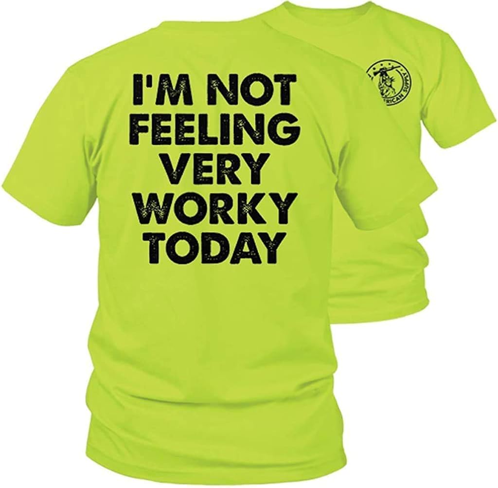 Armed American Supply Worky Hi Vis/Hi Viz Funny Construction Safety