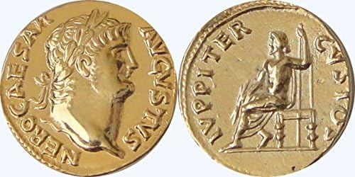 Roman Empire, Coin of Nero, Jupiter saves him from conspiracy Nero/Jupiter (65 AD) (18mm 3g)
