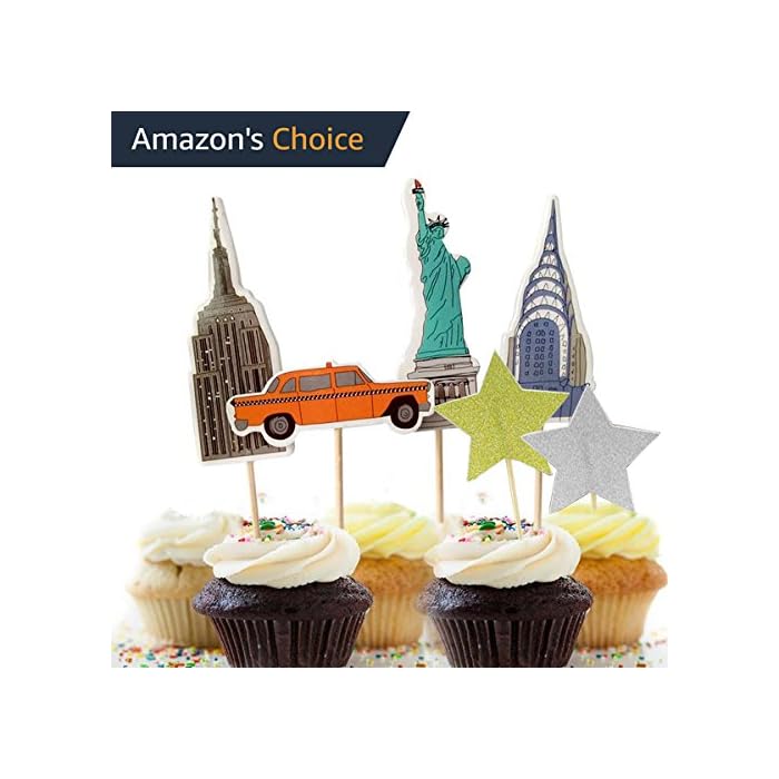 Buy Value Pack 24 Cupcake Toppers Picks Various Themes (New York City