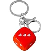 Angyape Cute Dice Keychain Bag Charms Purse Charms for Handbags Tote Bags Backpack Car Key Rings Accessories Gifts for Women