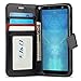 J&D Case Compatible for Galaxy A6 2018 Case, Wallet Stand Slim Fit Heavy Duty Protective Shock Resistant Flip Cover Wallet Case for Samsung Galaxy A6 2018 Wallet Case, (Not for A6 Plus 2018) Black