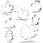Large Fall Thanksgiving Cookie Cutter Set - 7 Piece - Stainless Steel