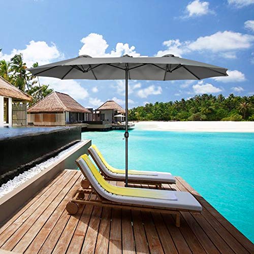 Patio Tree 15 Ft DoubleSided Patio Umbrella Outdoor Market Umbrella