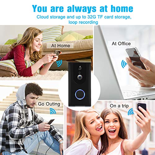2 Wireless+Doorbell+Security+Detection+Real+time