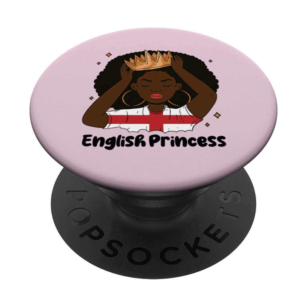 Melanin English Princess Afro Hair England Roots PopSockets Swappable PopGrip