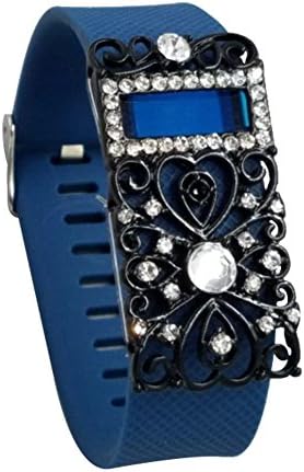 Band Jewelry accessory for Fitbit Charge or Fitbit Charge HR (Love Black)