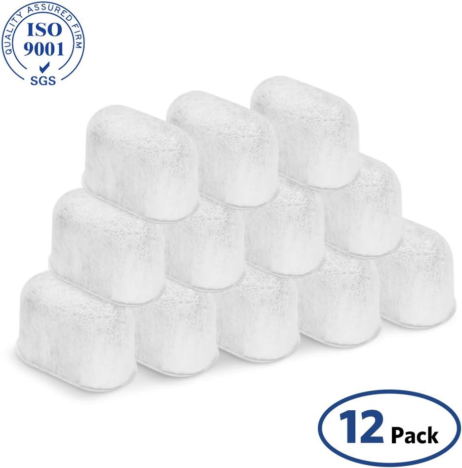 12-Pack Breville BWF100 Charcoal Replacement Compatible Water Filters with Ion Exchange Resin-Excellent Filtration