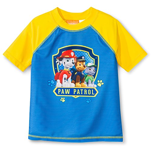 Paw Patrol Little Boys Rash Guard Yellow/Blue (2T)