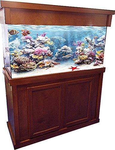 RJ ENTERPRISES Birch Modern 60″X24″ Cherry 32″ Tall Aquarium Stand fits150 Gal & Birch Modern 60″X24″ Cherry 10″ Tall Canopy fits150 Gal(Tank NOT Included)