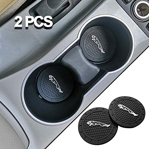 CARFORU Car Interior Accessories Cup Holder, Anti Slip Cup Mat Insert Vehicle Travel Auto Cup Holder Insert Coaster Ma for Jaguar Vehicles All Models 2 Packs, 2.75 inch - Thumbnail 3